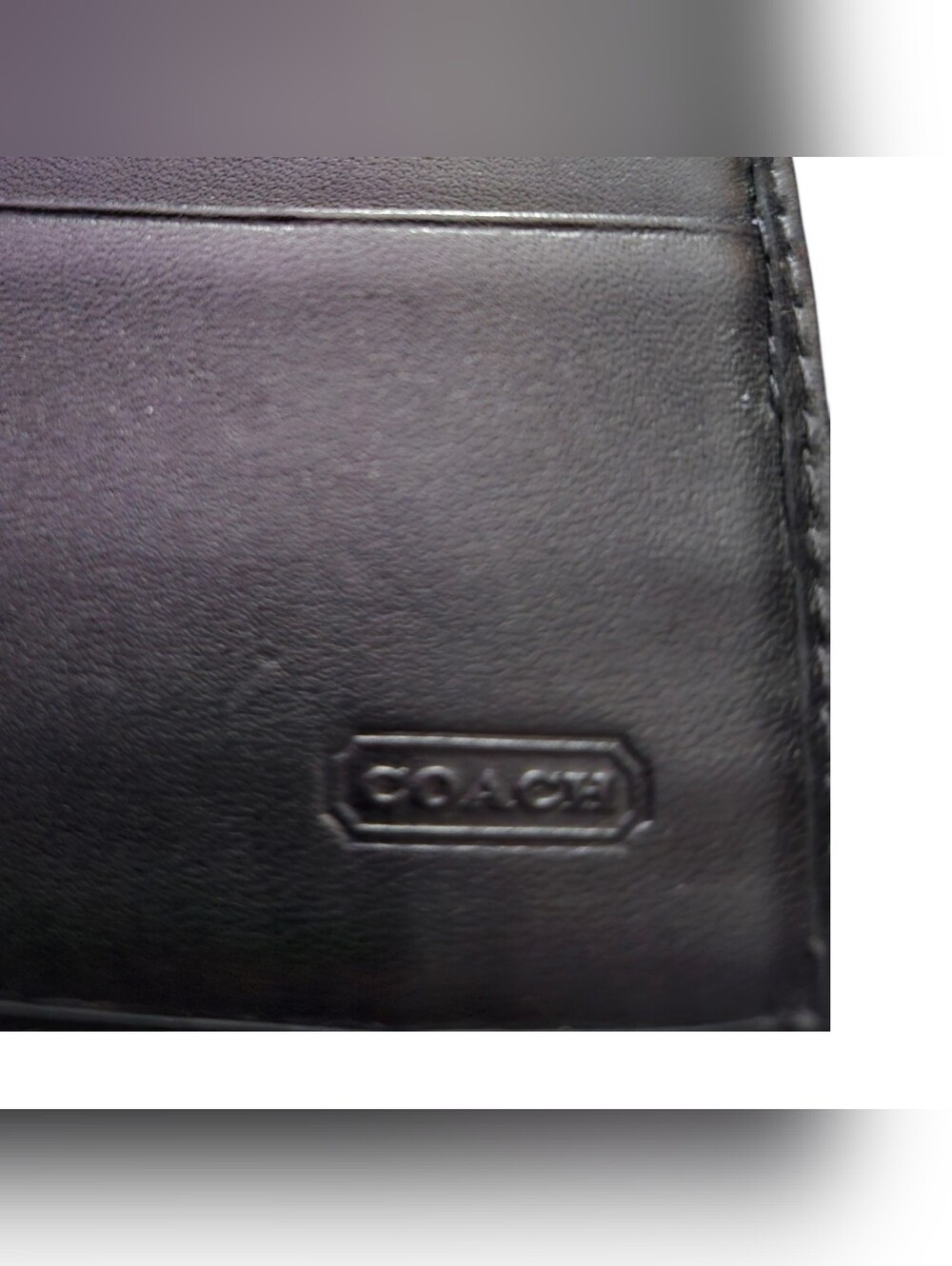 Coach Chealsea Black & Ivory Signature Stripe Continental Wallet EUC No Callouts - Picture 7 of 7